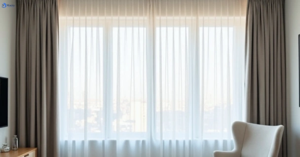 Freshly steam cleaned curtains in balmoral QLD